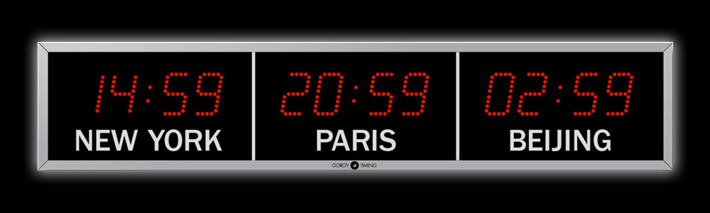 Часы с временем разных городах GT-2