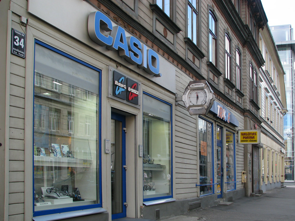 Reklāmas pulkstenis "Casio", Rīga